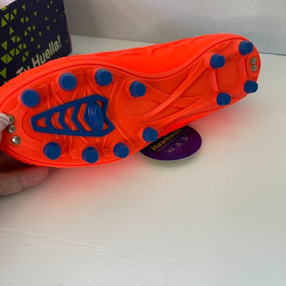 NIB Hawkwell Cleats Kids Soccer Size 3 Kid Orange/Black/Blue - Picture 3 of 4